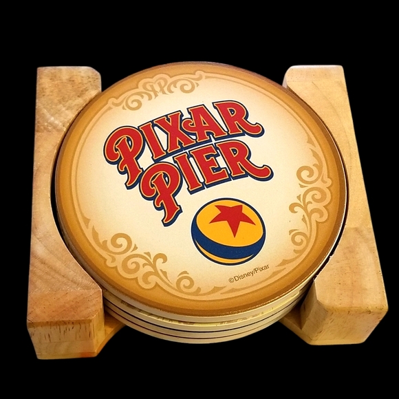 Disney Other - Disney Pixar Pier Grand Opening Coasters Set Of 4
